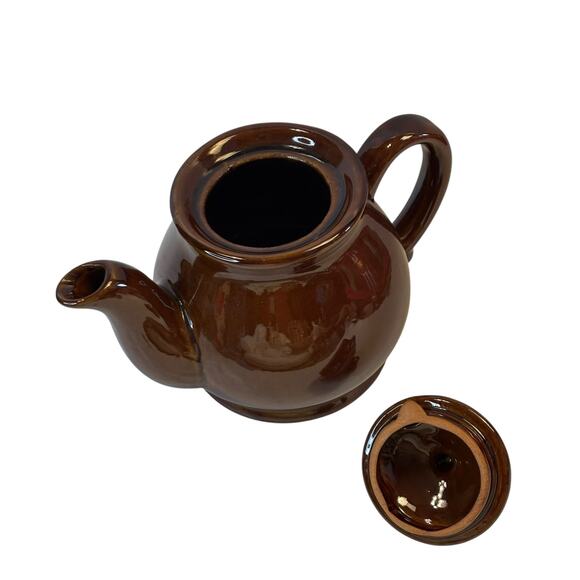 Vintage Collectible Large Brown Ceramic Tea Pot - Picture 3 of 4